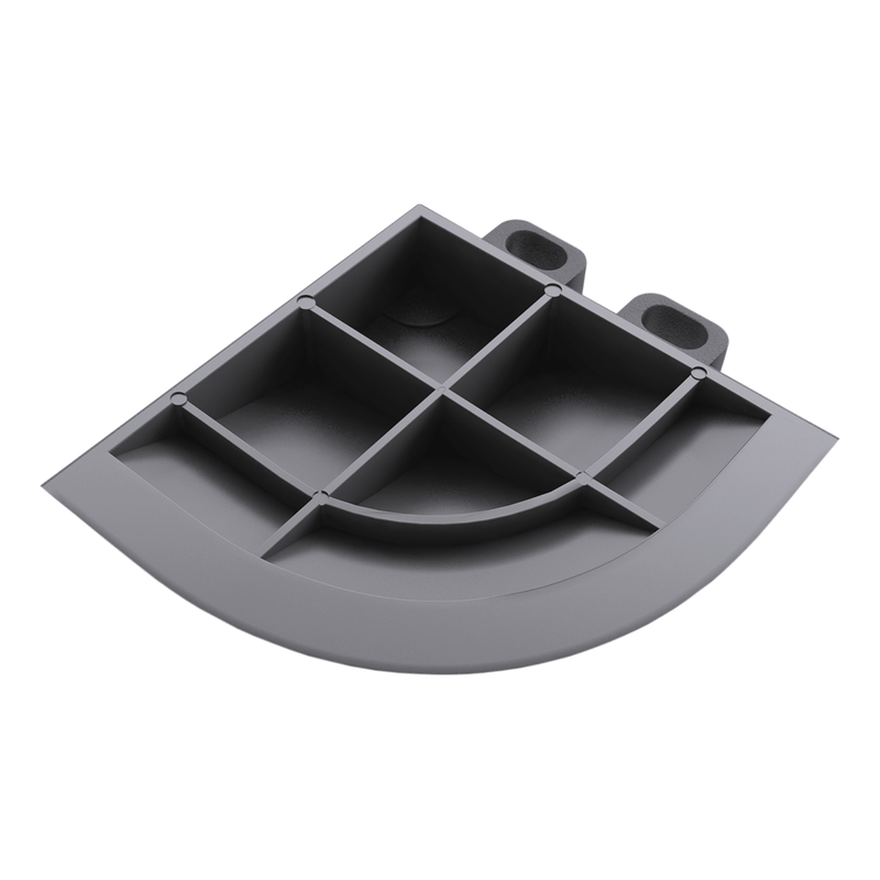 Swisstrax Ribtrax Pro Slate Grey Garage Floor Tile Corner (4-Pack)