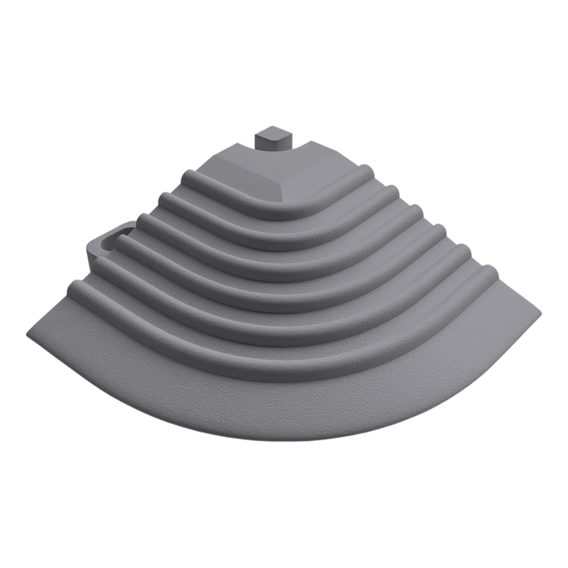 Swisstrax Ribtrax Pro Pearl Grey Garage Floor Tile Corner (4-Pack)