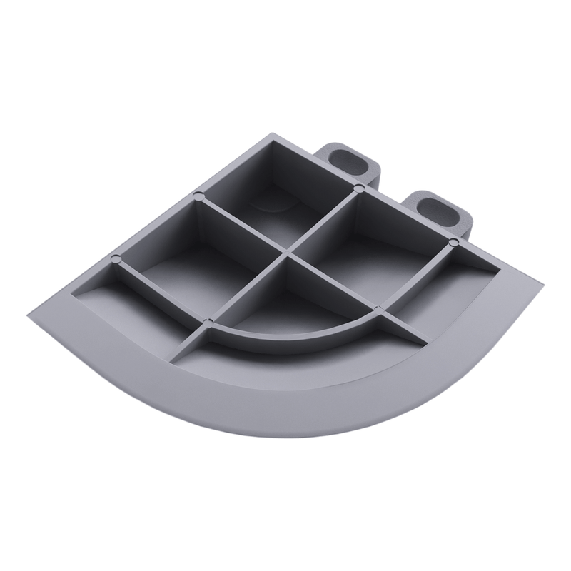 Swisstrax Ribtrax Pro Pearl Grey Garage Floor Tile Corner (4-Pack)