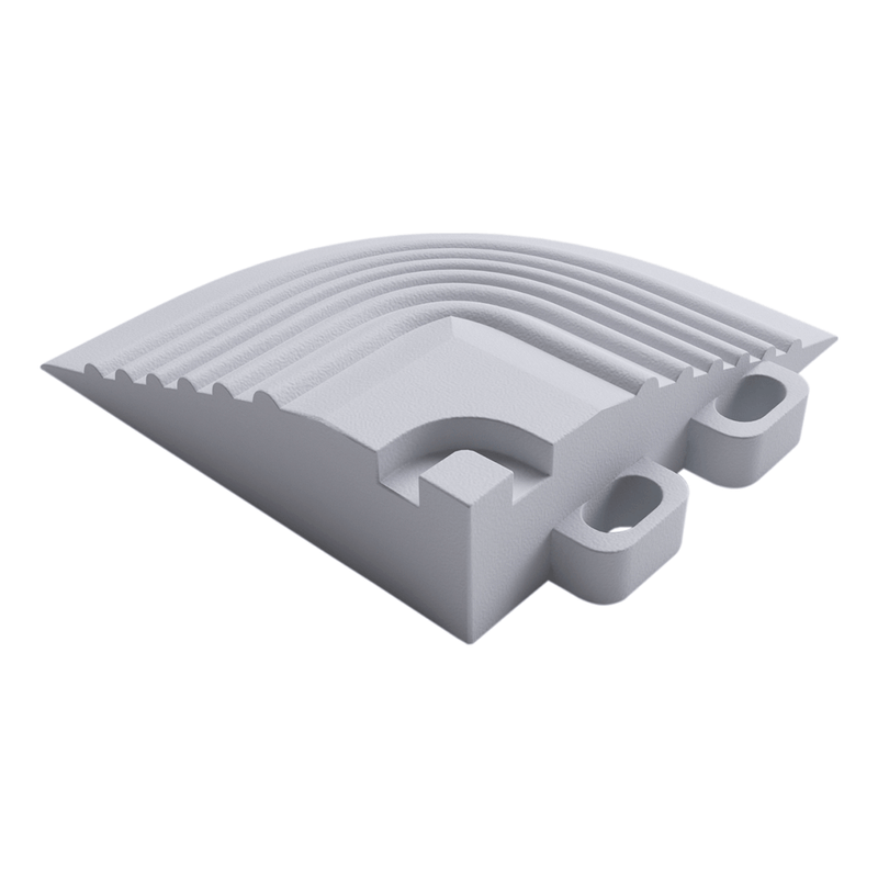 Swisstrax Ribtrax Pro Pearl Silver Garage Floor Tile Corner (4-Pack)