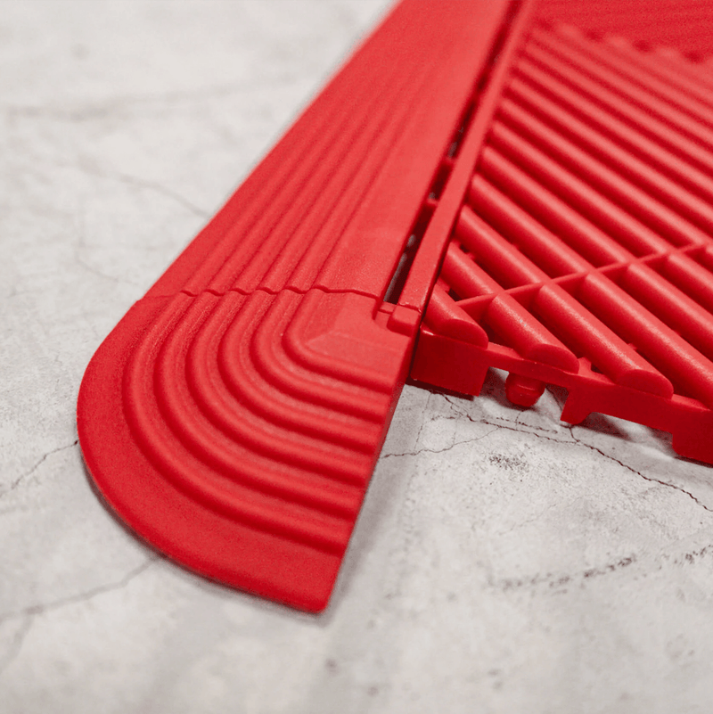 Swisstrax Ribtrax Pro Pearl Silver Garage Floor Tile Corner (4-Pack)