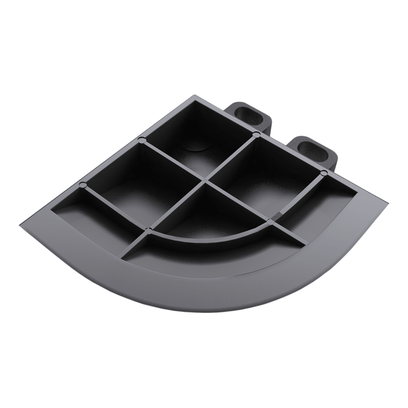 Swisstrax Ribtrax Pro Jet Black Garage Floor Tile Corner (4-Pack)