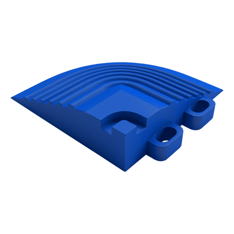 Swisstrax Ribtrax Pro Royal Blue Garage Floor Tile Corner (4-Pack)