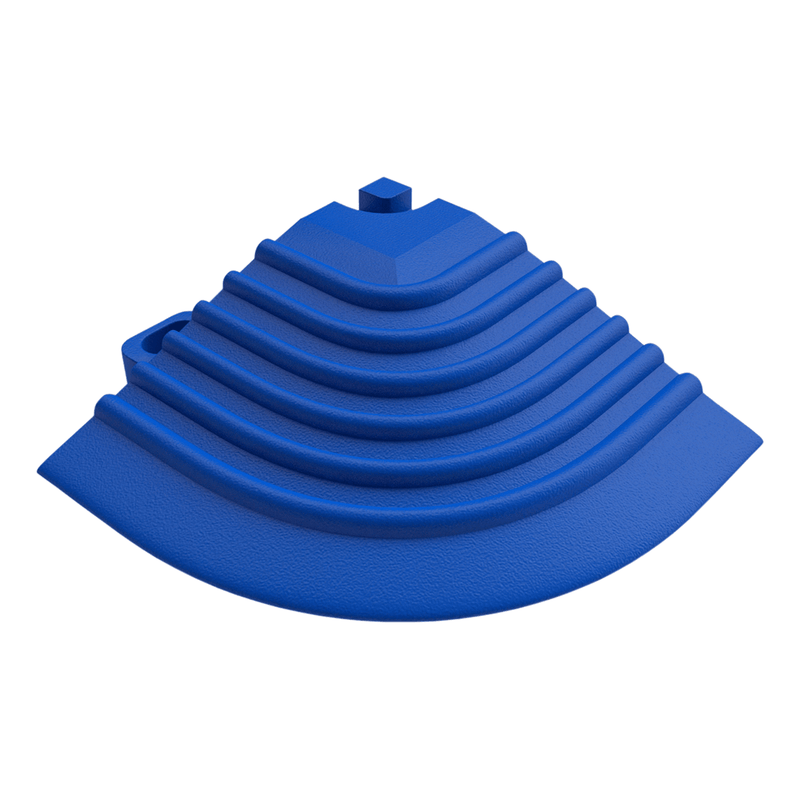 Swisstrax Ribtrax Pro Royal Blue Garage Floor Tile Corner (4-Pack)