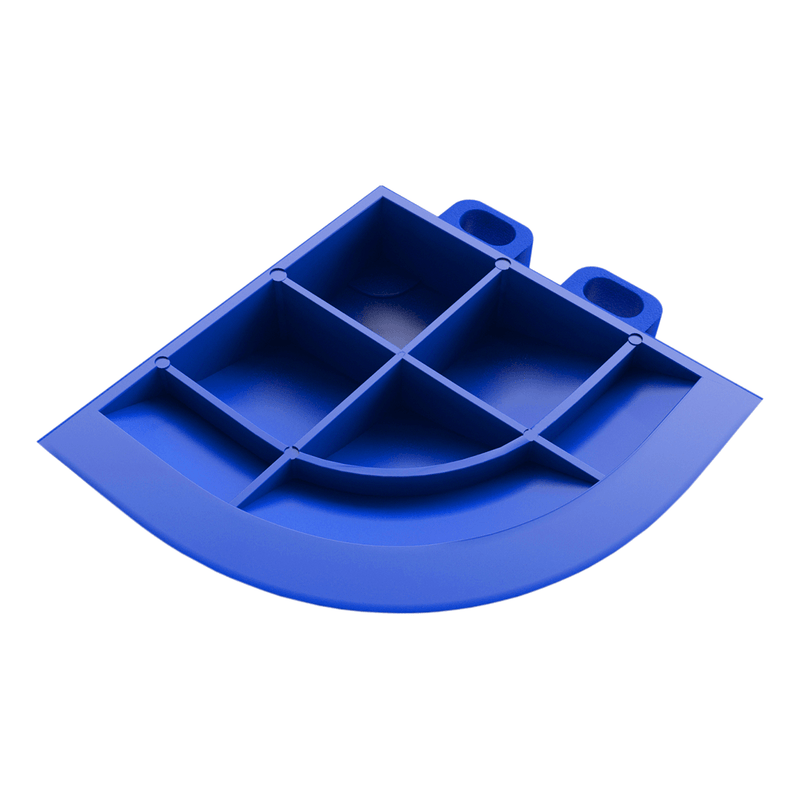 Swisstrax Ribtrax Pro Royal Blue Garage Floor Tile Corner (4-Pack)