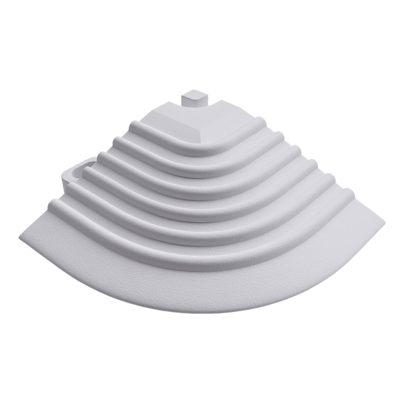 Swisstrax Ribtrax Pro Arctic White Garage Floor Tile Corner (4-Pack)