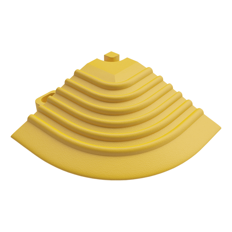 Swisstrax Ribtrax Pro Citrus Yellow Garage Floor Tile Corner (4-Pack)