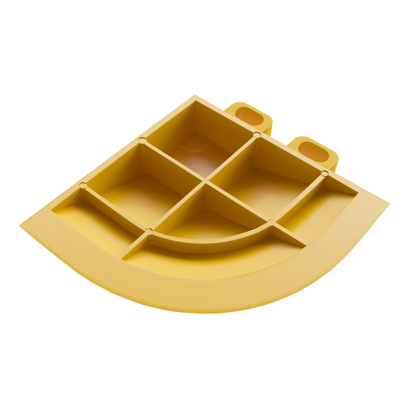 Swisstrax Ribtrax Pro Citrus Yellow Garage Floor Tile Corner (4-Pack)