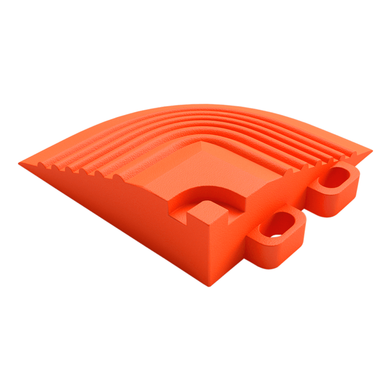 Swisstrax Ribtrax Pro Tropical Orange Garage Floor Tile Corner (4-Pack)