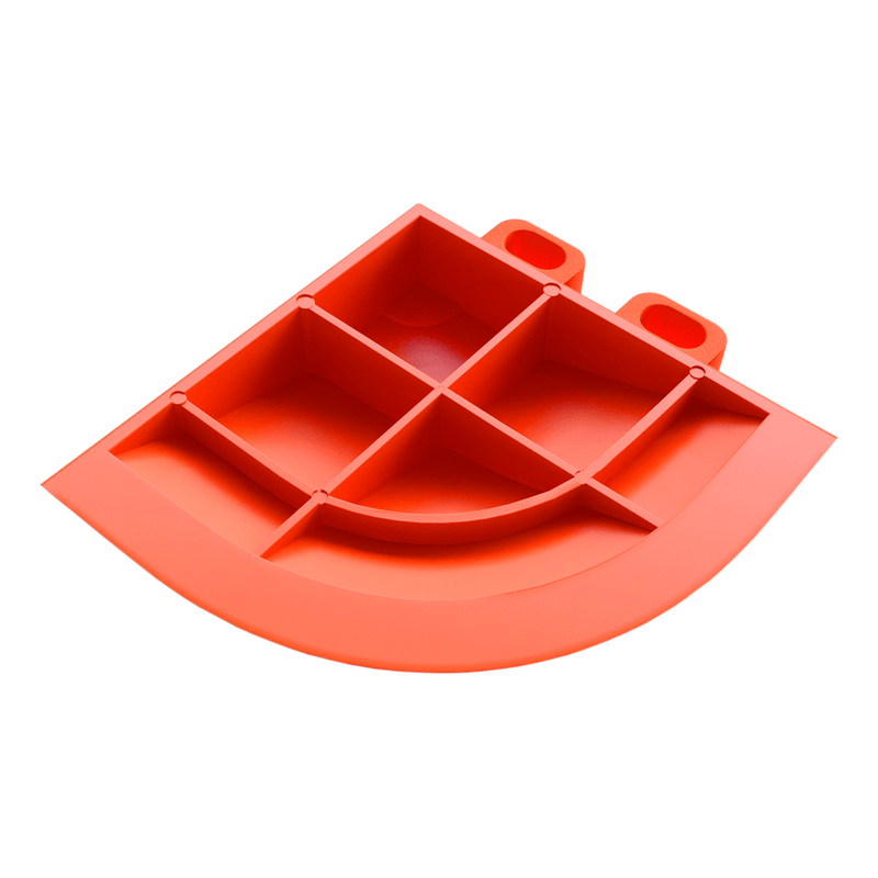 Swisstrax Ribtrax Pro Tropical Orange Garage Floor Tile Corner (4-Pack)
