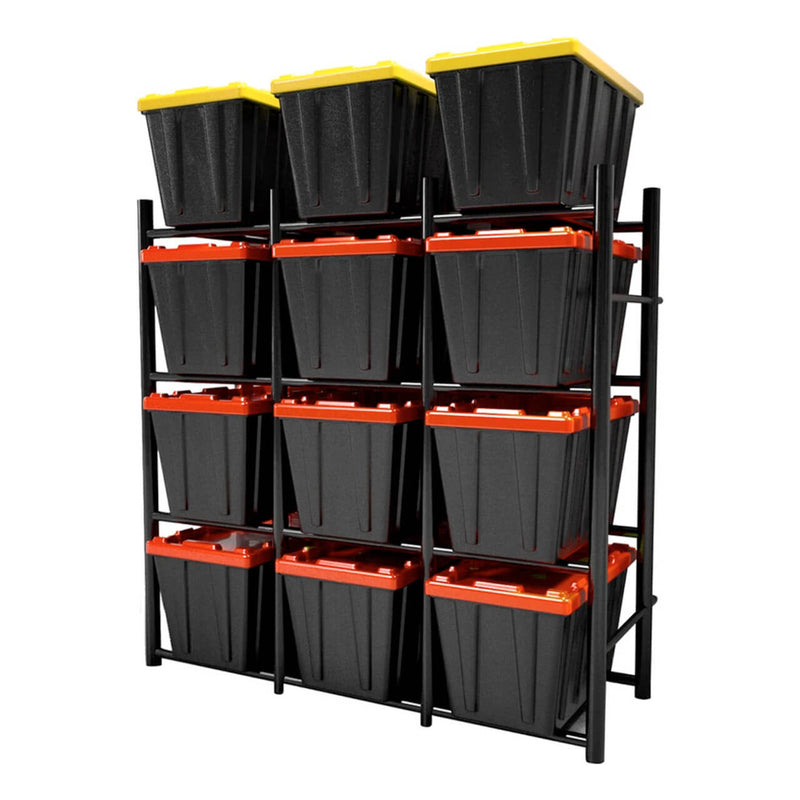 Bin Warehouse Heavy-Duty 12 Tote Storage Rack