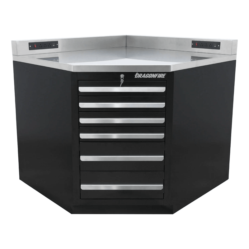 Dragonfire Pro Series Lower Corner Cabinet (Black)