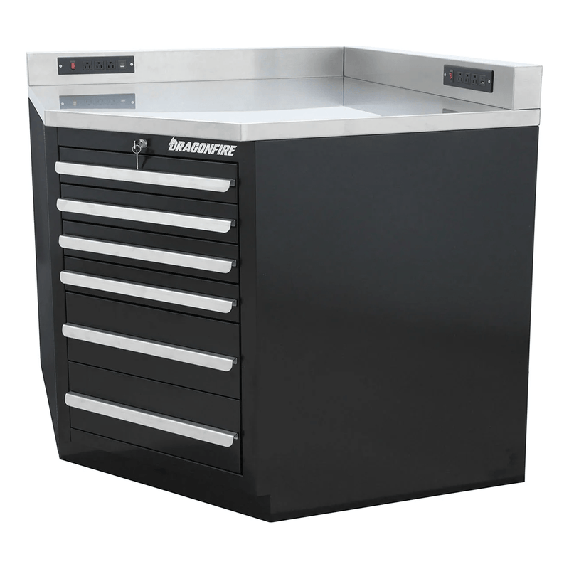 Dragonfire Pro Series Lower Corner Cabinet (Black)