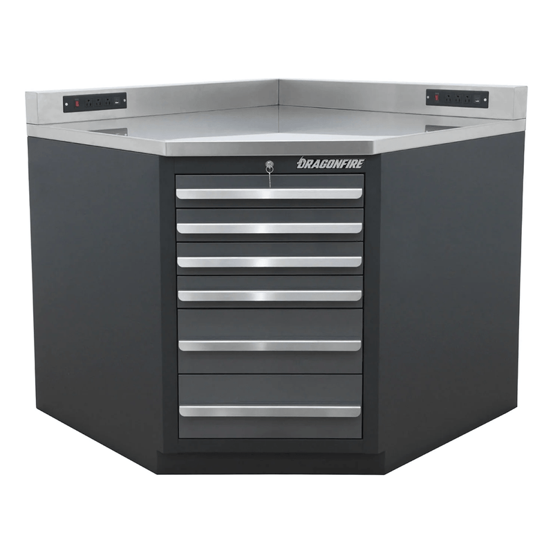 Dragonfire Pro Series Lower Corner Cabinet (Grey)