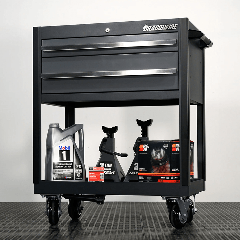 Dragonfire Tools Pro Series 2-Drawer Tool Cart (Black)