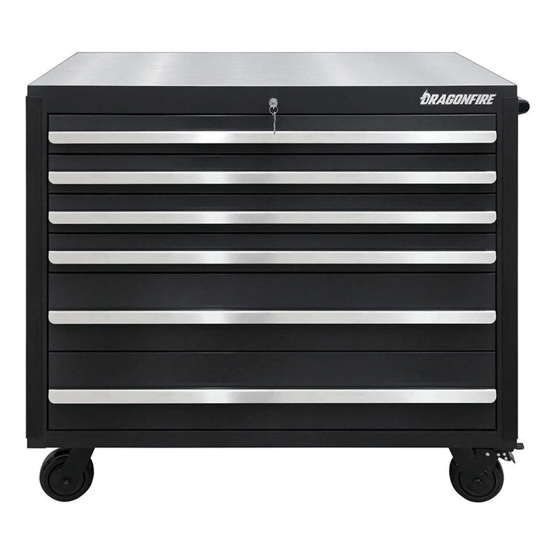 Dragonfire Tools Pro Series 6-Drawer 43.5-Inch Rolling Tool Cabinet (Black)