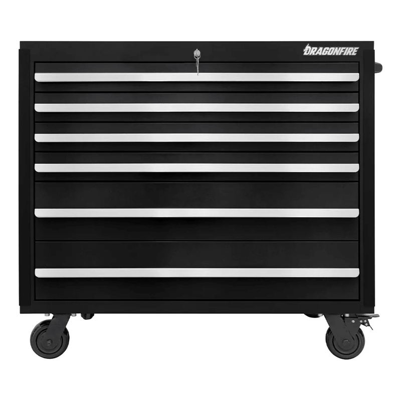 Dragonfire Tools Pro Series 6-Drawer 43.5-Inch Rolling Tool Cabinet (Black)
