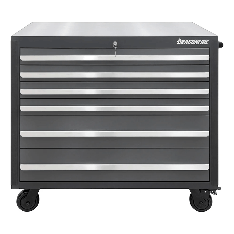 Dragonfire Tools Pro Series 6-Drawer 43.5-Inch Rolling Tool Cabinet (Grey)