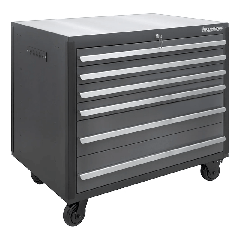 Dragonfire Tools Pro Series 6-Drawer 43.5-Inch Rolling Tool Cabinet (Grey)