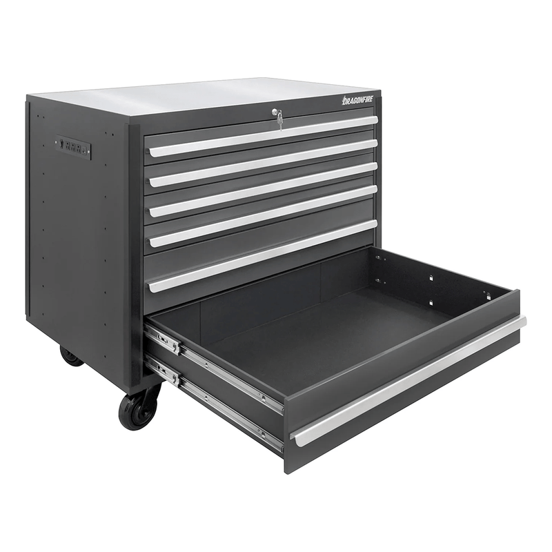 Dragonfire Tools Pro Series 6-Drawer 43.5-Inch Rolling Tool Cabinet (Grey)