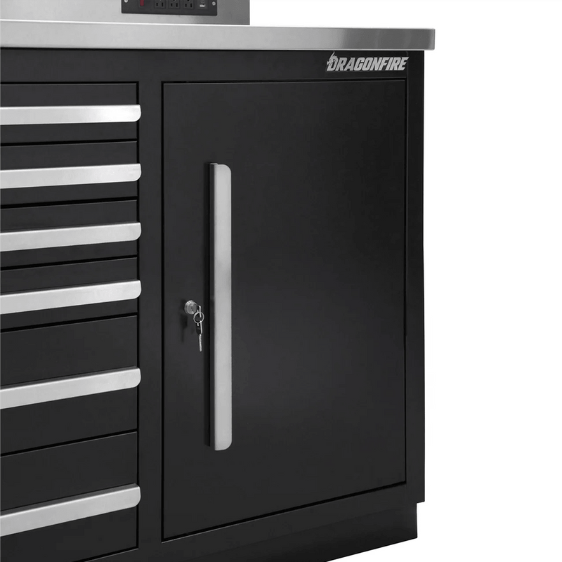 Dragonfire Tools Pro Series 12-Drawer 7-Foot Workbench (Black)