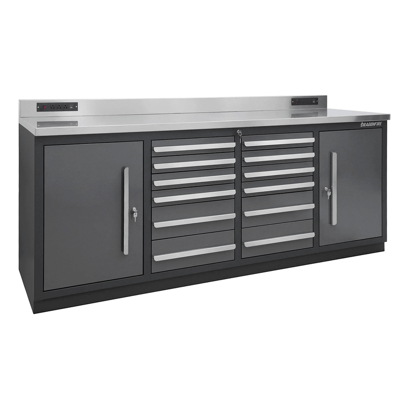 Dragonfire Tools Pro Series 12-Drawer 7-Foot Workbench (Grey)
