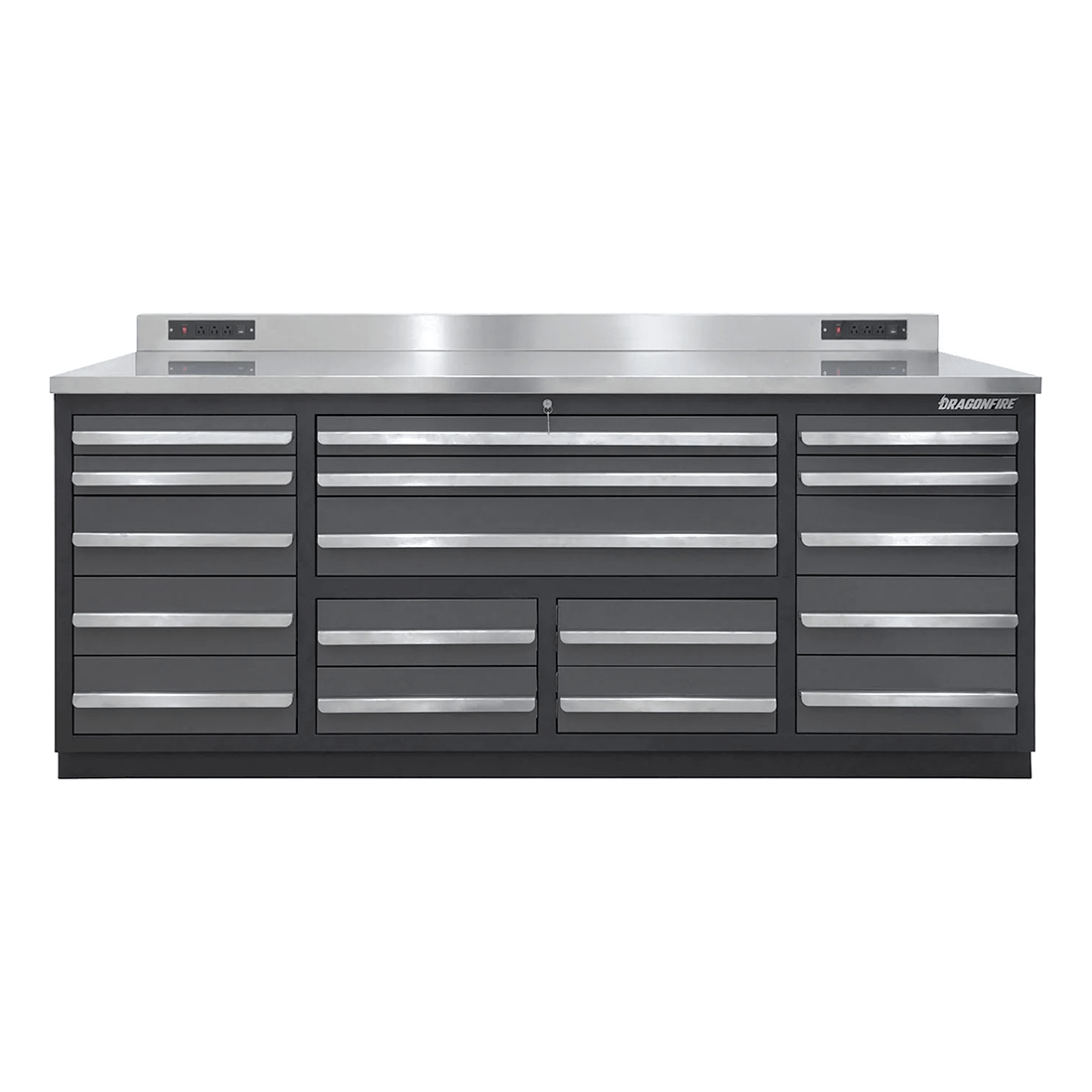 Dragonfire Tools Pro Series 17-Drawer 7-Foot Workbench (Grey