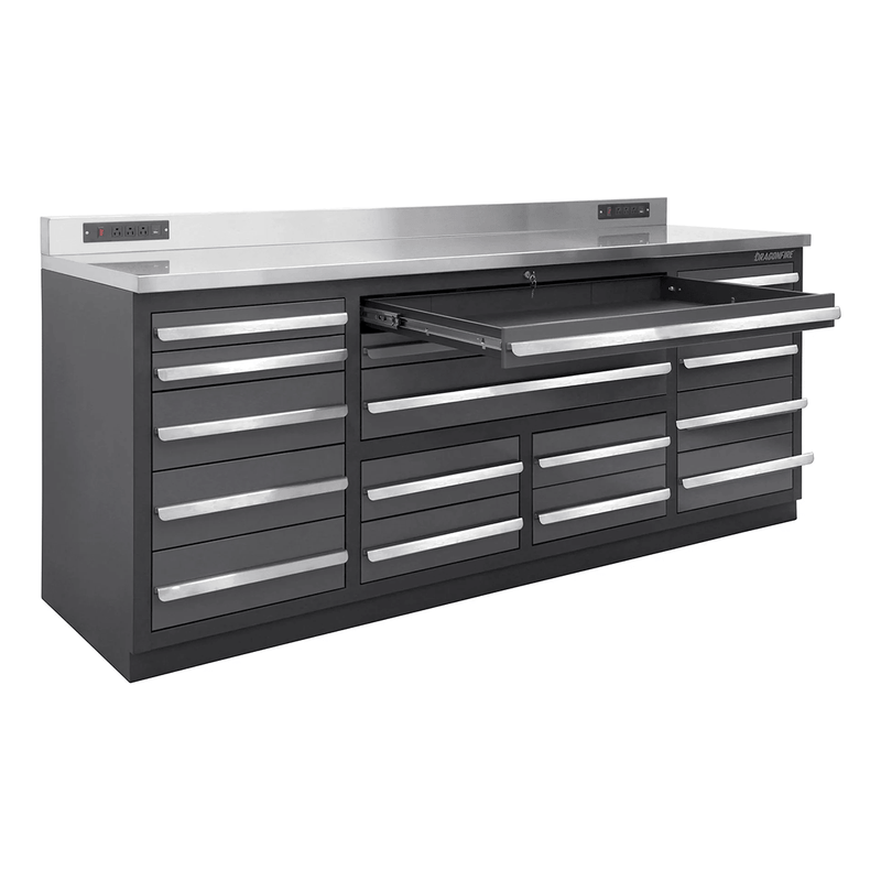 Dragonfire Tools Pro Series 17-Drawer 7-Foot Workbench (Grey)