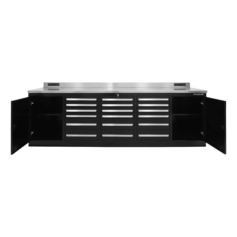 Dragonfire Tools Pro Series 18-Drawer 9-Foot Workbench (Black)