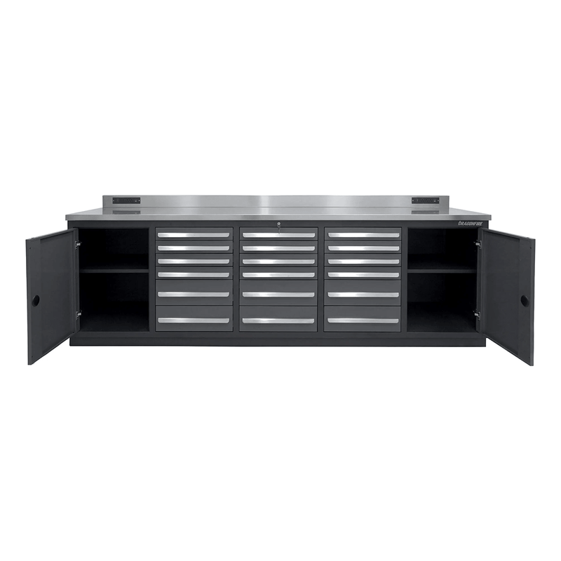Dragonfire Tools Pro Series 18-Drawer 9-Foot Workbench (Grey)