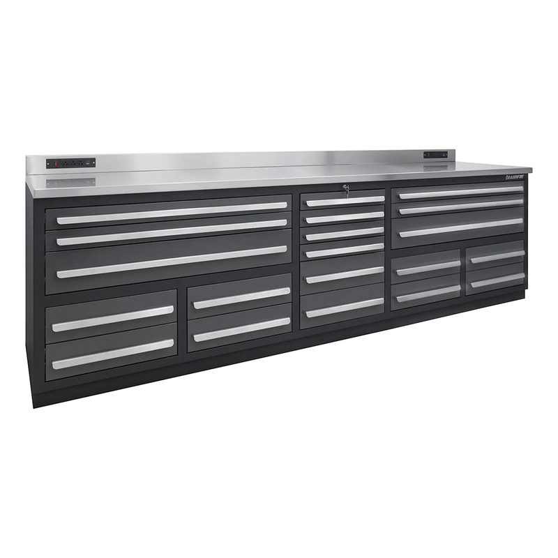 Dragonfire Tools Pro Series 20-Drawer 9-Foot Workbench (Grey)