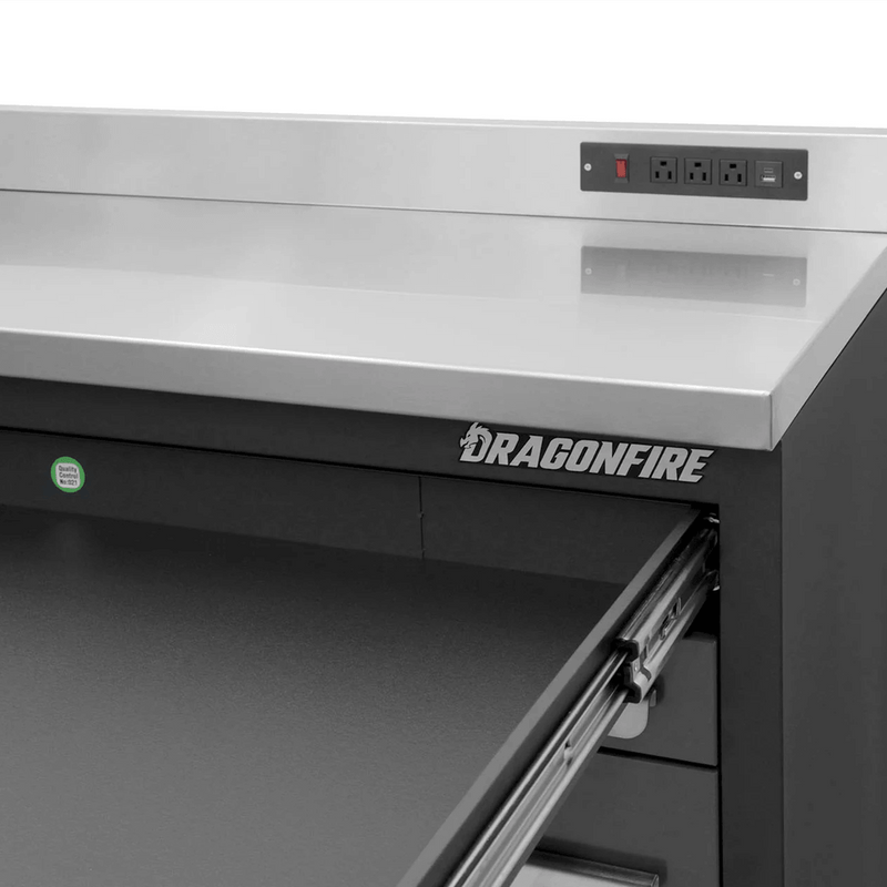 Dragonfire Tools Pro Series 20-Drawer 9-Foot Workbench (Grey)