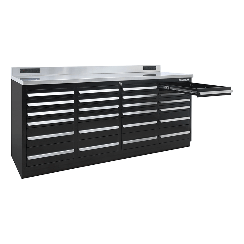 Dragonfire Tools Pro Series 24-Drawer 7-Foot Workbench (Black)