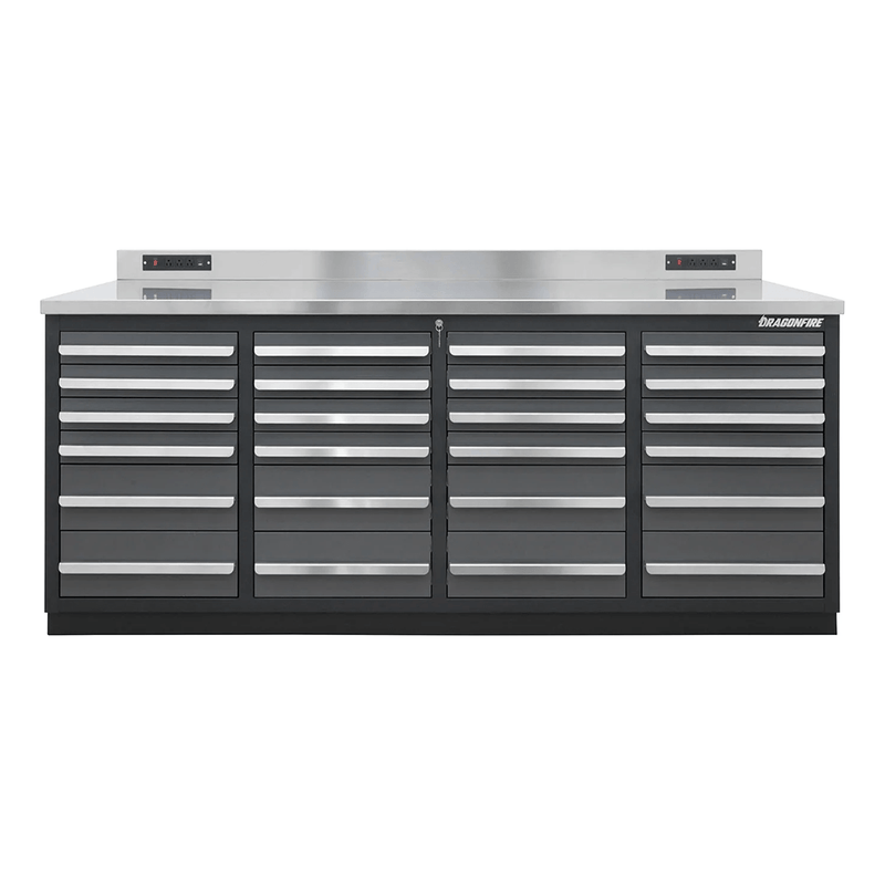Dragonfire Tools Pro Series 24-Drawer 7-Foot Workbench (Grey)