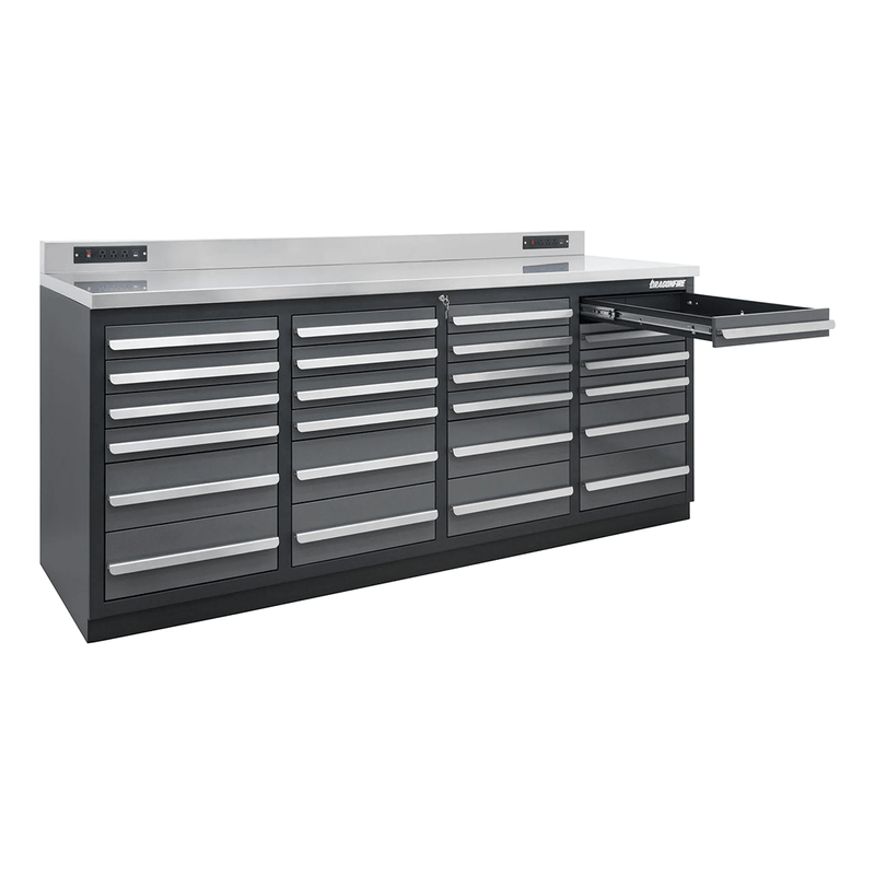 Dragonfire Tools Pro Series 24-Drawer 7-Foot Workbench (Grey)