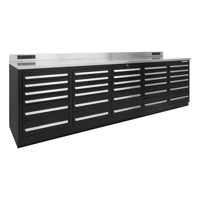 Dragonfire Tools Pro Series 30-Drawer 9-Foot Workbench (Black)