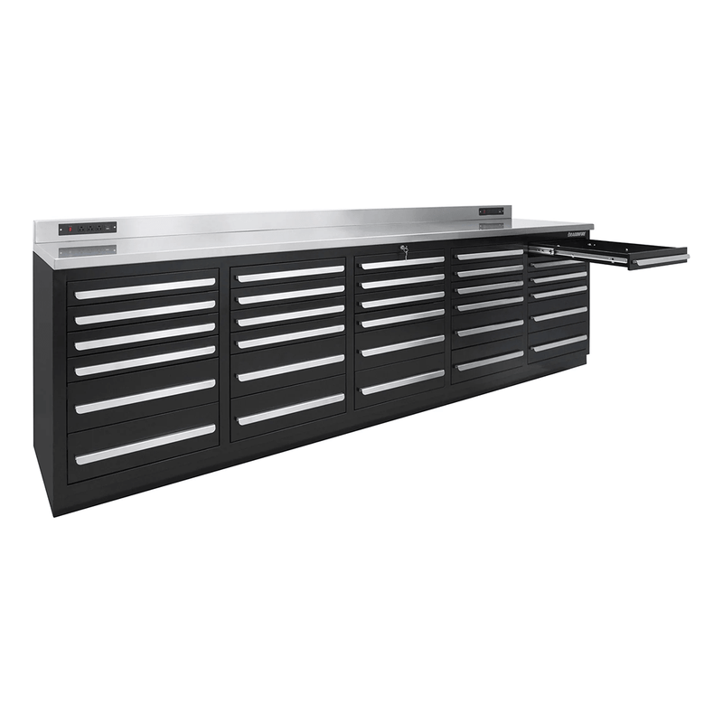 Dragonfire Tools Pro Series 30-Drawer 9-Foot Workbench (Black)