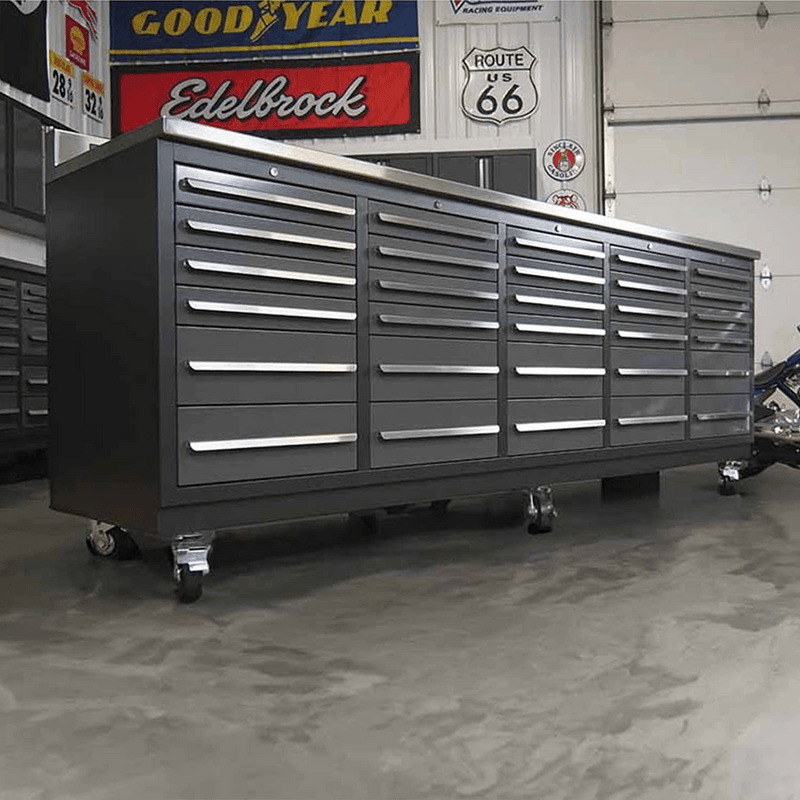 Dragonfire Tools Pro Series 30-Drawer 9-Foot Workbench (Grey)