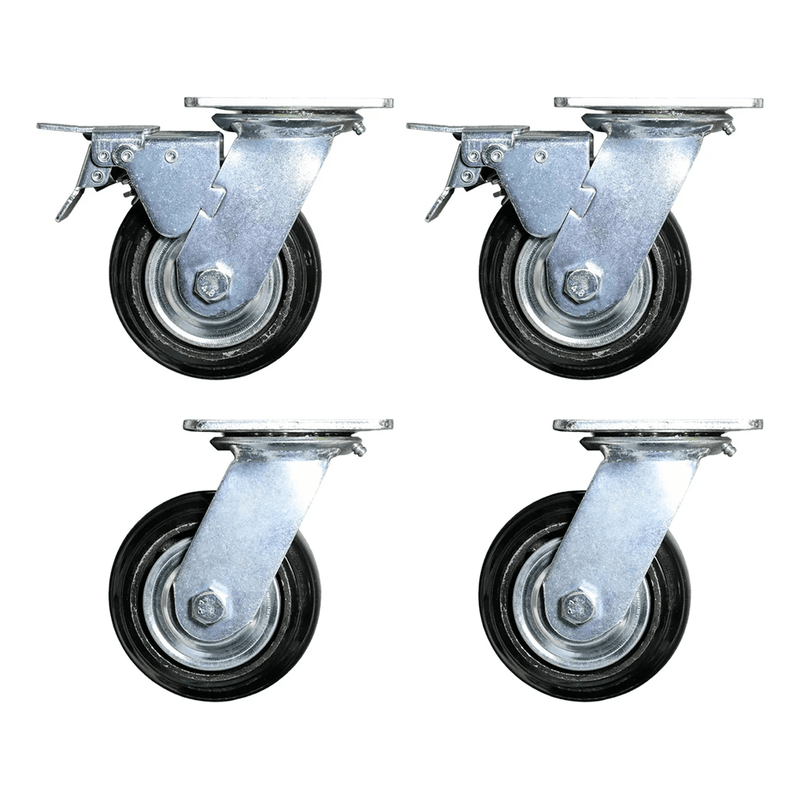 Dragonfire Tools Pro Series 4 x Workbench Casters (Silver)