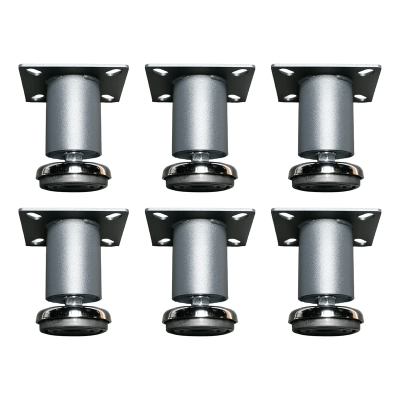 Dragonfire Tools Pro Series 6 x Low Profile Adjustable Leveling Feet (Silver)