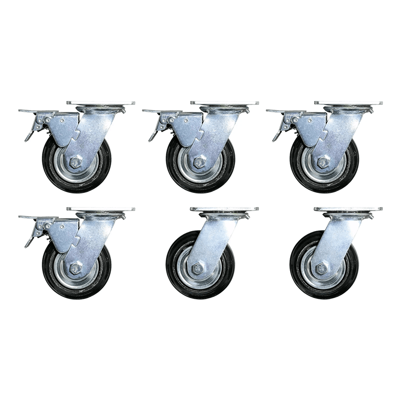 Dragonfire Tools Pro Series 6 x Workbench Casters (Silver)
