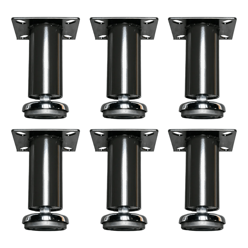 Dragonfire Tools Pro Series 6 x Heavy-Duty Adjustable Leveling Feet (Black)