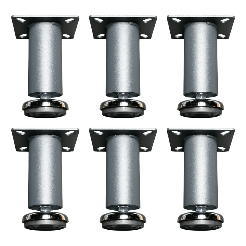 Dragonfire Tools Pro Series 6 x Heavy-Duty Adjustable Leveling Feet (Silver)
