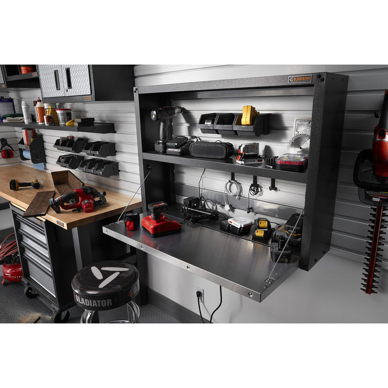 Gladiator Ready-to-Assemble Foldaway Work Station (Silver Tread)
