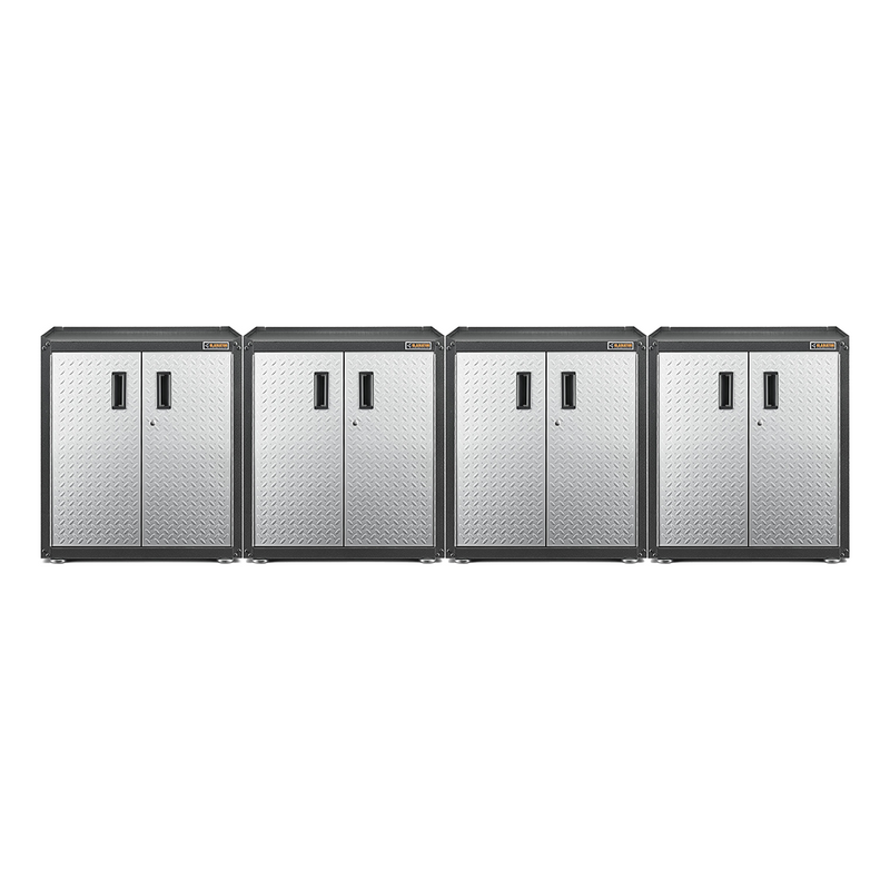 Gladiator Ready-to-Assemble Full-Door Modular GearBox (Silver Tread) 4-Pack