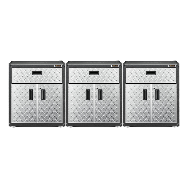 Gladiator Ready-to-Assemble 3/4-Door Modular GearBox (Silver Tread) 3-Pack