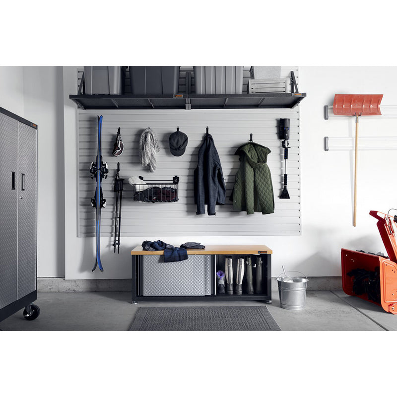 Gladiator Ready-to-Assemble Shoe Storage Bench (Silver Tread)