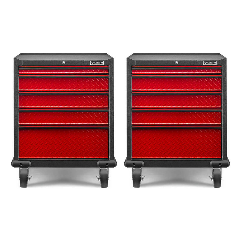 Gladiator Premier Pre-Assembled GearDrawer (Red Tread) 2-Pack