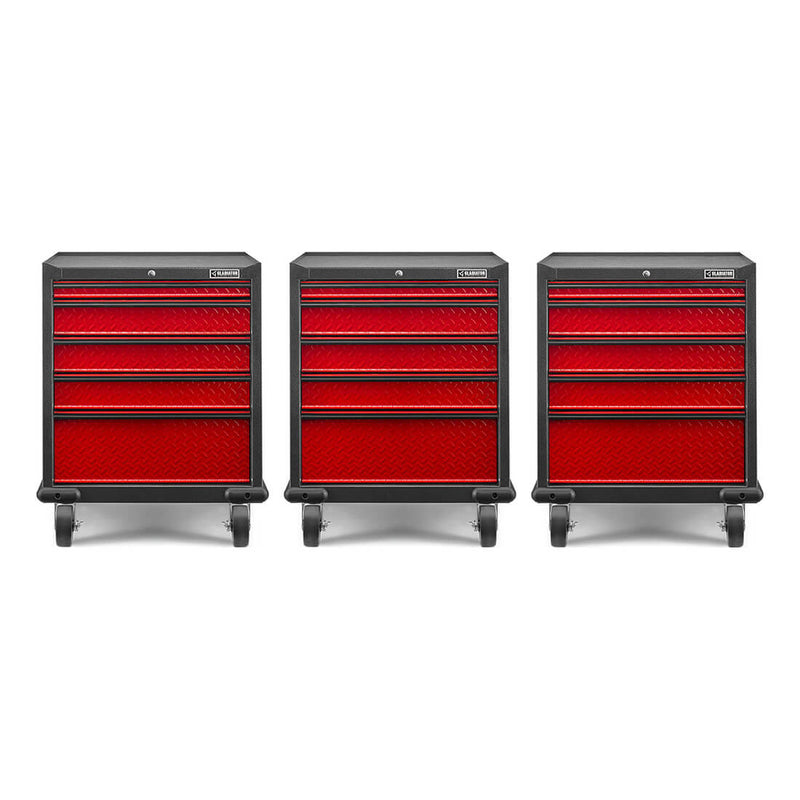 Gladiator Premier Pre-Assembled GearDrawer (Red Tread) 3-Pack