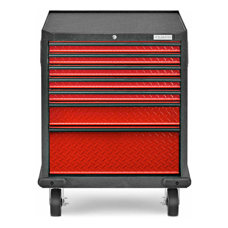 Gladiator Premier Pre-Assembled 7 Drawer Modular Tool Storage Cabinet (Red Tread)